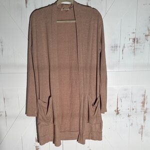 Cherish Camel Open Front Cardigan